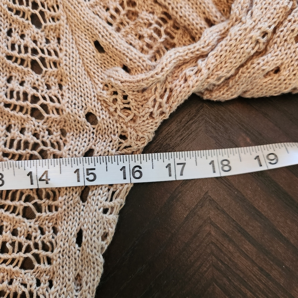 Crochet/Knit Mini Dress/Bathing Suit Cover-Up with Open Back - Picture 11 of 14